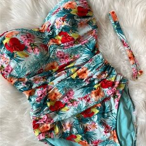 Everything But Water Floral Underwire One Piece Swimsuit